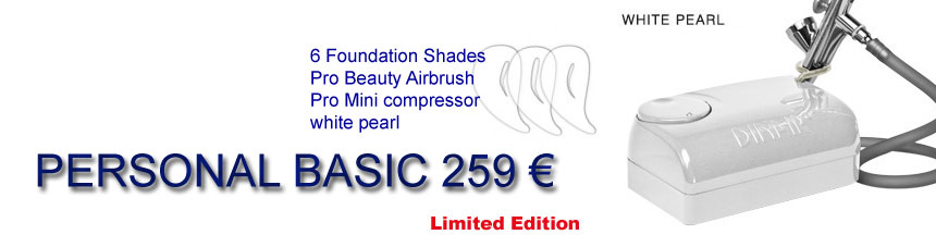 Dinair, Airbrush makeup, airbrush colors, airbrush, mini air compressor, airbrush gun